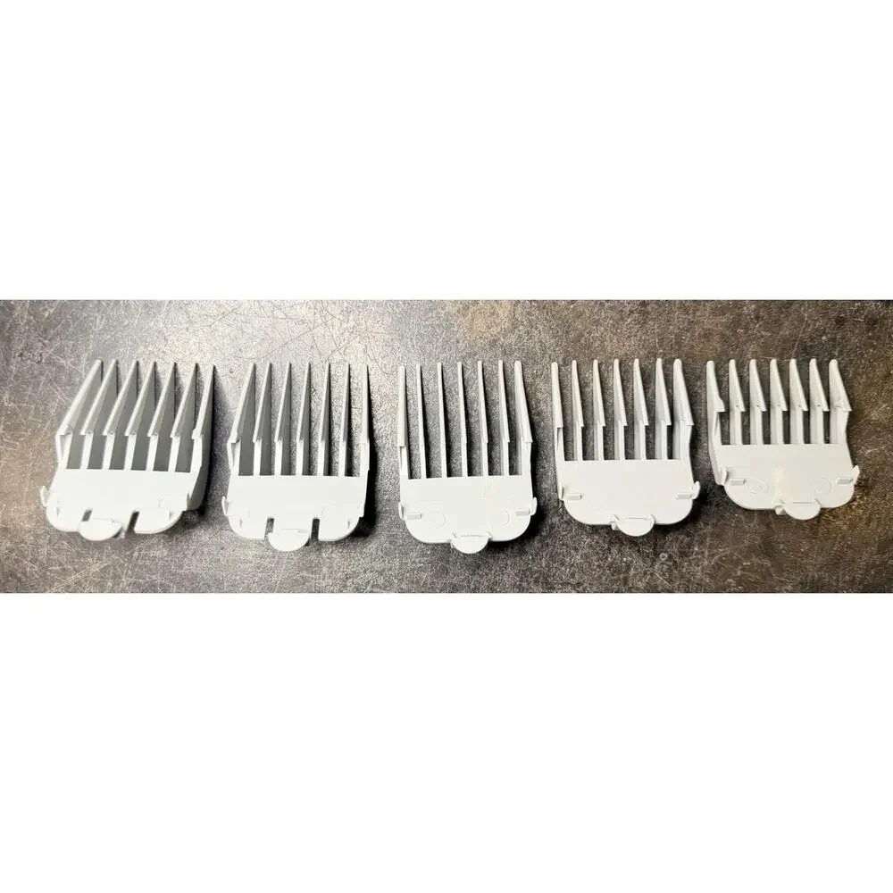 5 Wahl Hair Clipper Comb Guards No. 2, 3, 4, 6, 8, Grey,  Guards only